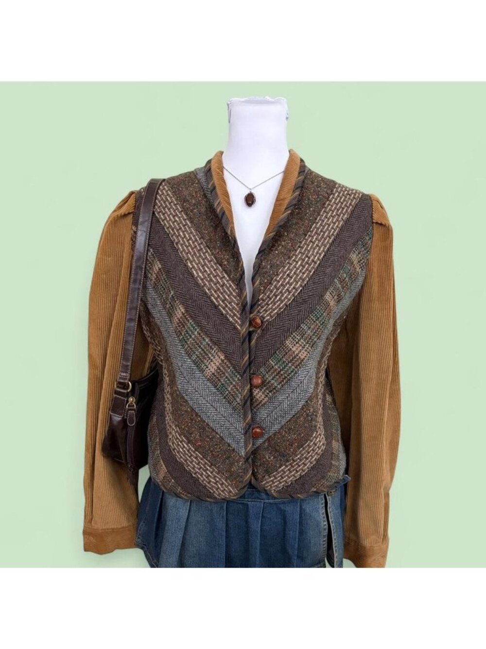 90s patchwork boho handmade jacket